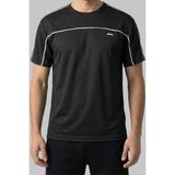 Slazenger 3615 Erkek Bisiklet Yaka Şerit Detaylı Tişört Regular Fit - Siyah - XL