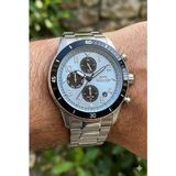 Slazenger 41MM Dual Time Erkek Kol Saati | Gümüş Renk Çelik Kordon, Mineral Cam, 10 Atm
