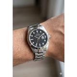 Slazenger 41MM, Rolex Tasarım Erkek Kol Saati | Gümüş Renk Çelik Kordon, Takvimli Mekanizma, 5ATM