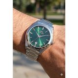 Slazenger 42MM Çelik Kasa Erkek Kol Saati | Gümüş Çelik Kordon, Yeşil Kadran, Takvimli