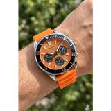 Slazenger 44MM Spor Kol Saati | Turuncu Silikon Kordon, Multifonksiyon, 5 Atm