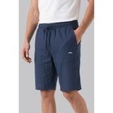 Slazenger 7050 Erkek %100 Pamuk Keten Tuşeli Rahat Kalıp Şort - İndigo