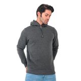 Slazenger BAHA IN Erkek Kapüşonlu Fermuarlı Slim Fit Antrasit Sweatshırt