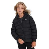 Slazenger CALISTO Unisex Çocuk Kapüşonlu Şişme Siyah Mont & Kaban