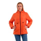 Slazenger CALLU Kadın Kapüşonlu Şişme Turuncu Mont & Kaban