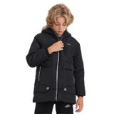 Slazenger CAMELIA Unisex Çocuk Kapüşonlu Siyah Mont & Kaban