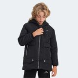 Slazenger CAMELIA Unisex Çocuk Mont &amp; Kaban - Siyah - 7 - 8 Yaş