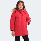 Slazenger CAMRON Kız Çocuk Kapüşonlu Şişme Kırmızı Mont & Kaban - 5 - 6 Yaş