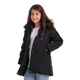 Slazenger CAMRON Unisex Çocuk Kapüşonlu Şişme Siyah Mont & Kaban