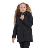 Slazenger CANDY Kız Çocuk Kapüşonlu Şişme Siyah Mont & Kaban