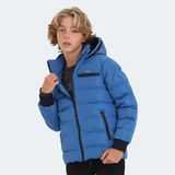Slazenger CAPTAIN Unisex Çocuk Mont & Kaban Saks Mavi - 7 - 8 Yaş
