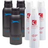 Slazenger Deodorant Active Sport 150 ml Mavi 3 Adet + Caldion Kadın Deodorant 150 ml 3 Adet