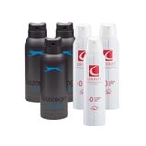 Slazenger Deodorant Active Sport 150ml MAVİ 3 Adet + Caldion Kadın Deodorant 150ml 3 Adet