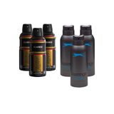 Slazenger Deodorant Active Sport Mavi 150ML x 3 Adet + Jagler Erkek Deodorant 150 ml x 3 Adet