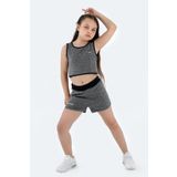 Slazenger Desta Koyu Gri Kız Çocuk Şort Takım