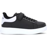 Slazenger Equal Unisex Çocuk Cırtlı Siyah / Beyaz Günlük Spor Ayakkabısı - Siyah - Beyaz