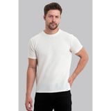 Slazenger Erkek Beyaz Waffle Dokulu Kısa Kollu T-Shirt