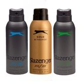 Slazenger Erkek Deodorant Seti - 3×150 ml, Odunsu ve Fougere Notalı, Sportif ve Modern Lüks Parfüm
