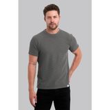 Slazenger Erkek Füme Waffle Dokulu Kısa Kollu T-Shirt - 2XL