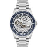 Slazenger Erkek Kol Saati – 44 Mm, Gümüş Metal Kordon, Gümüş Kadran, 10 Atm