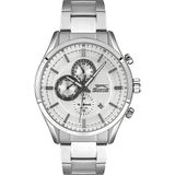 Slazenger Erkek Kol Saati Gümüş Çelik Kordon Beyaz Kadran 45MM Mineral Cam 10 Atm Su Geçirmez Paslanmaz Çelik - Altın - Beyaz