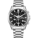 Slazenger Erkek Kol Saati Gümüş Çelik Kordon Siyah Kadran 43MM Quartz Mekanizma Mineral Cam 10 Atm Su Geçirmez Paslanmaz Çelik - Gümüş - Siyah