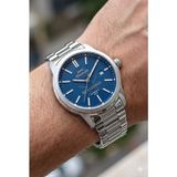 Slazenger Erkek Otomatik Japon (8215) Mekanizma Kol Saati | 43 mm Çelik Kasa, Şeffaf Arka Kapak, 10ATM - Gümüş