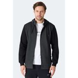 Slazenger FLAME Erkek Kapüşonlu Cepli Siyah Sweatshırt - XL