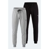 Slazenger Frenzy 2 Li Set Erkek Eşofman Altı - Siyah - Gri