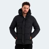 Slazenger GAFAR Erkek Kapüşonlu Şişme Siyah Mont & Kaban - 000-Siyah - 2XL
