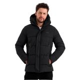 Slazenger GAFAR Erkek Kapüşonlu Şişme Siyah Mont & Kaban