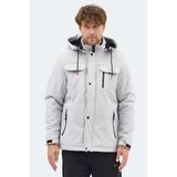 Slazenger Gleam Erkek Kapüşonlu Taş Gri Mont & Kaban - 2XL - Çok Renkli