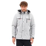 Slazenger GLEAM Erkek Kapüşonlu Taş Gri Mont & Kaban