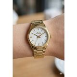 Slazenger Gold Yuvarlak Kasa Kadın Kol Saati | 32 mm Çelik Kasa, Gold Çelik Kordon, Beyaz Kadran - Altın