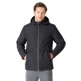 Slazenger Gravel Erkek Kapüşonlu Siyah Mont & Kaban - XL