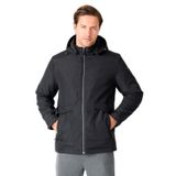 Slazenger GRAVEL Erkek Kapüşonlu Siyah Mont & Kaban