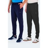 Slazenger GRIET 2 Lİ SET Erkek Fermuar Cepli Siyah - Lacivert Eşofman Altı