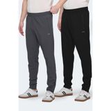 Slazenger GRIET 2 Lİ SET Erkek Siyah - Koyu Gri Eşofman Altı