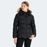 Slazenger GUEST Kadın Kapüşonlu Şişme Siyah Mont & Kaban - 2XL