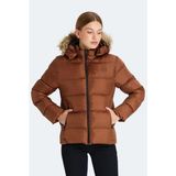 Slazenger Guest Kadın Puffer Şişme Mont Taba V2 - 2XL