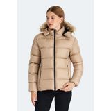 Slazenger Guest Kadın Puffer Şişme Mont Vizon V2