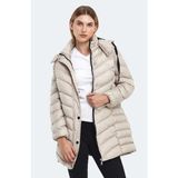 Slazenger Gwen In Kadın Puffer Uzun Şişme Mont Beyaz V2