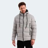 Slazenger HAIFA IN Erkek Mont & Kaban Taş Gri - 2XL