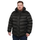 Slazenger HARSHALL Büyük Beden Erkek Kapüşonlu Şişme Siyah Mont & Kaban