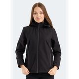 Slazenger HEAT CONTROL Kadın Çıkarılabilir Kapüşonlu Siyah Mont & Kaban