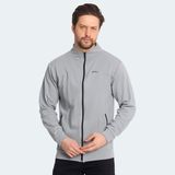 Slazenger KAGISONA IN Erkek Fermuarlı Dik Yaka Cepli Gri Sweatshırt
