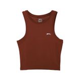 Slazenger KAIDENA IN Kadın Slim Fıt Kolsuz Kahve Tişört