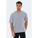 Slazenger KAISER IN Oversize Erkek Oversıze Gri Tişört