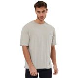 Slazenger KAISER IN Oversize Erkek Oversıze Taş Gri Tişört