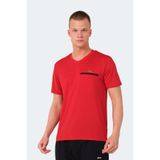 Slazenger KALLIAS Erkek Cepli V Yakan Kırmızı Tişört